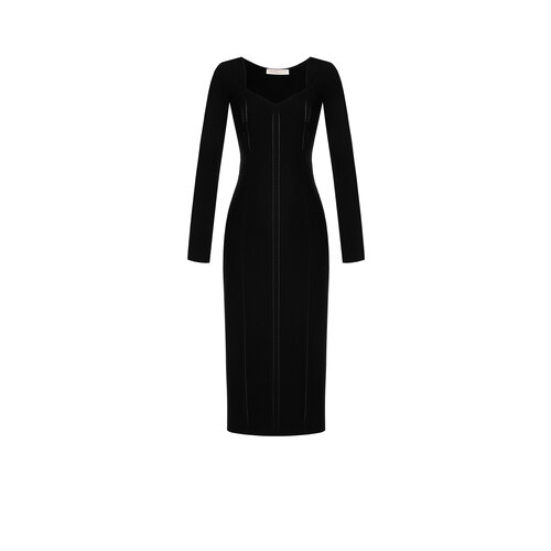 женское вязаные платье rinascimento, черное
