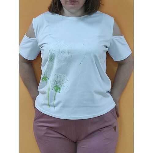 женская футболка с принтом ооо "валерия", белая