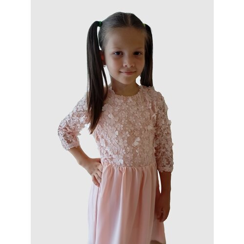 платье миди odinakovaya для девочки, розовое