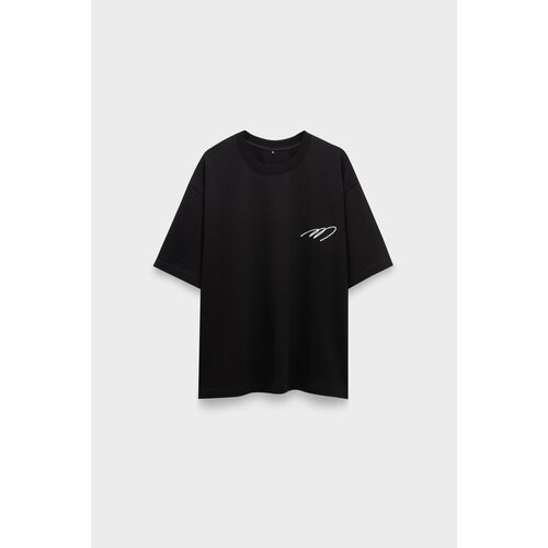 мужская футболка с коротким рукавом 001, черная
