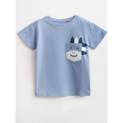 футболка с коротким рукавом divonette для мальчика, синяя