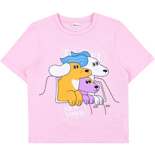футболка с коротким рукавом youlala для мальчика, розовая