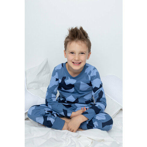 пижама crockid для мальчика, синяя