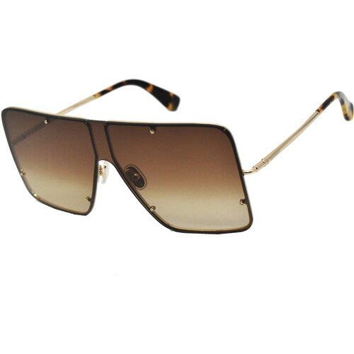 женские солнцезащитные очки max mara, золотые