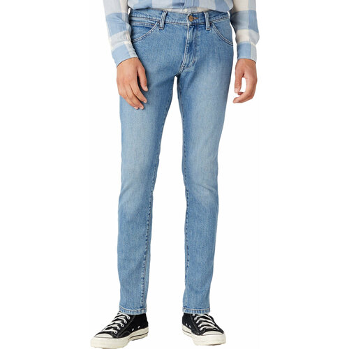 мужские зауженные джинсы wrangler, синие