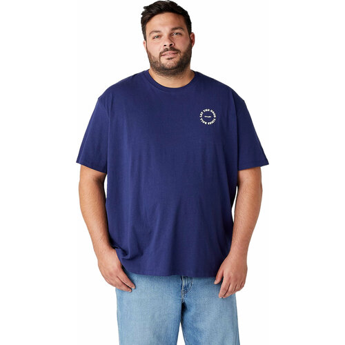мужская футболка с принтом wrangler, синяя