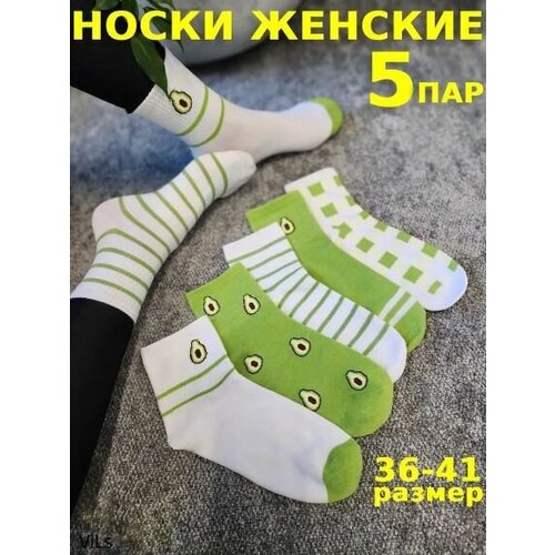 женские носки мини, зеленые