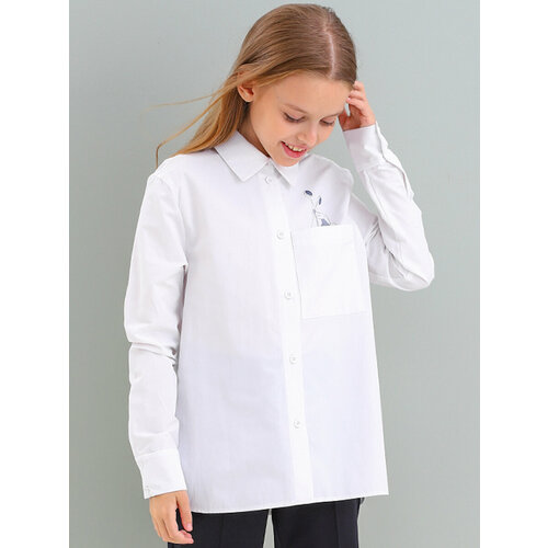 блузка noble people для девочки, белая