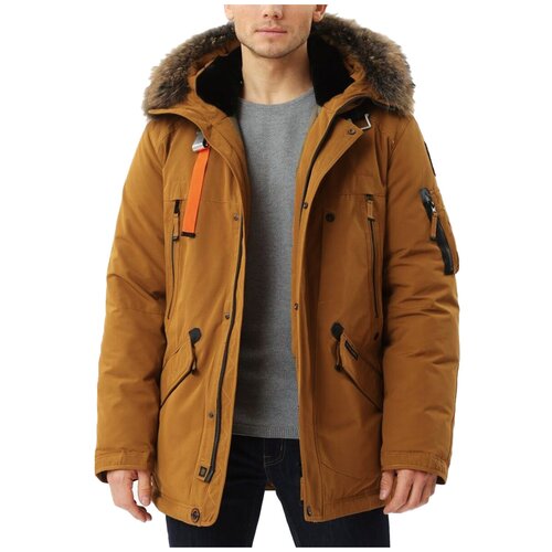 мужская утепленные куртка nortfolk, коричневая