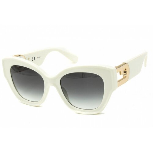 женские солнцезащитные очки кошачьи глаза furla, белые