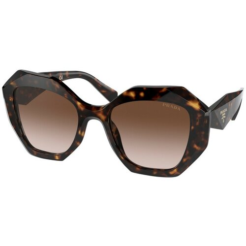 женские солнцезащитные очки prada, коричневые