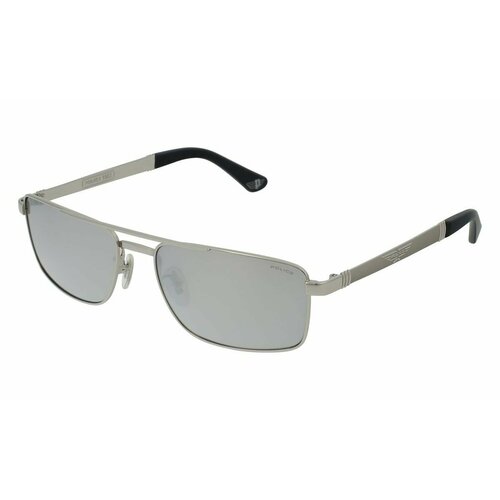 мужские солнцезащитные очки police, серебряные