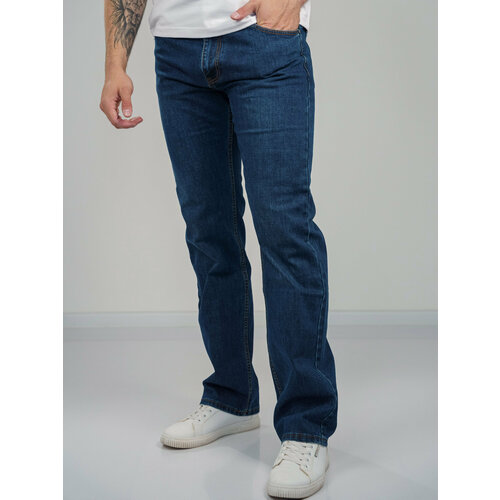 мужские прямые джинсы sanger, синие