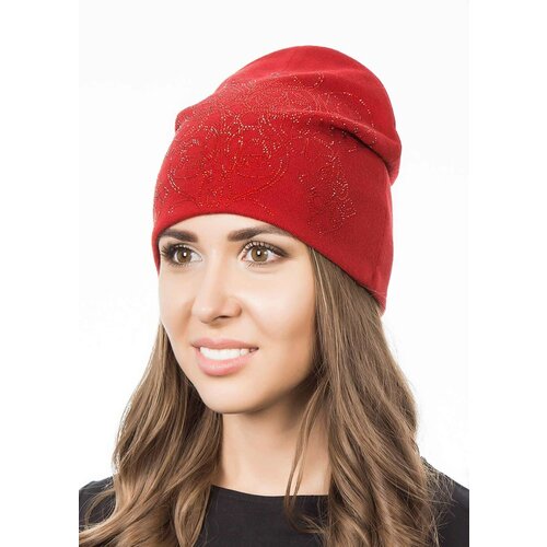 женская шерстяные шапка level pro, красная
