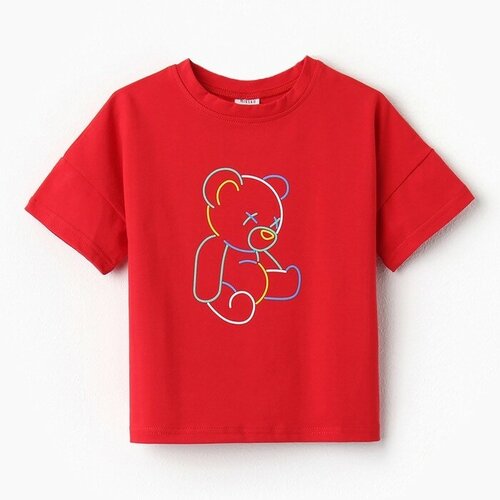 футболка minaku для мальчика, красная