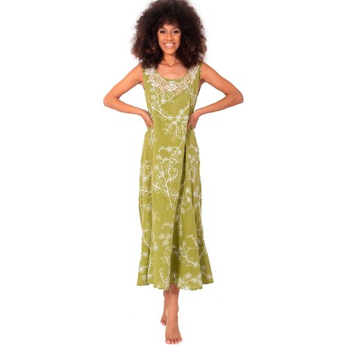 женское платье без рукавов iconique, зеленое