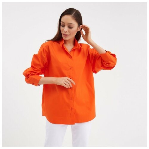 женская рубашка pr-market, оранжевая