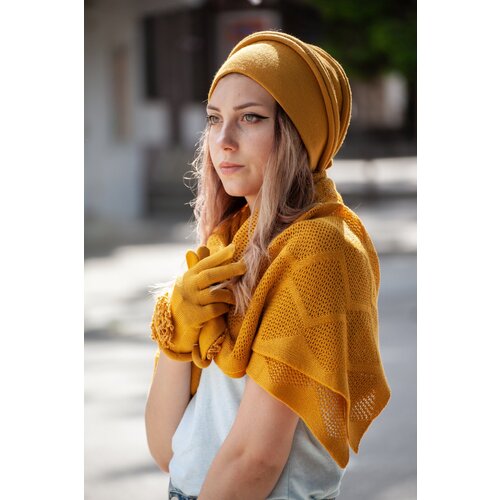 женский шарф шапландия, коричневый