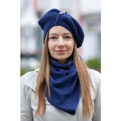 женский шарф шапландия, синий
