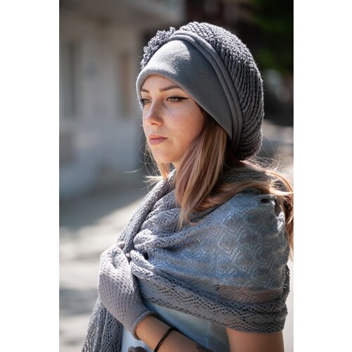 женский шарф шапландия, серый