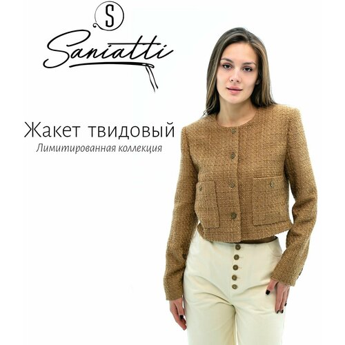 женский классические пиджак saniatti, коричневый