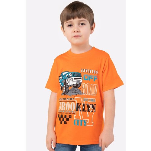 футболка bonito kids для мальчика, оранжевая