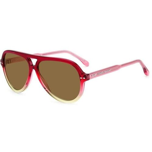 женские авиаторы солнцезащитные очки isabel marant, красные