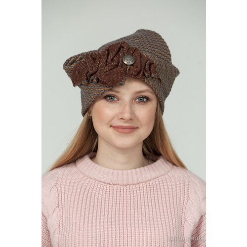 женская шапка шапландия, коричневая