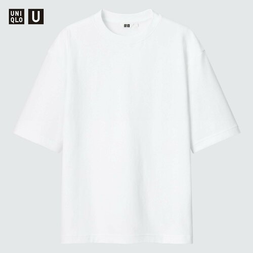 мужская футболка с коротким рукавом uniqlo, белая