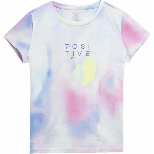 футболка с круглым вырезом 4f для девочки, разноцветная