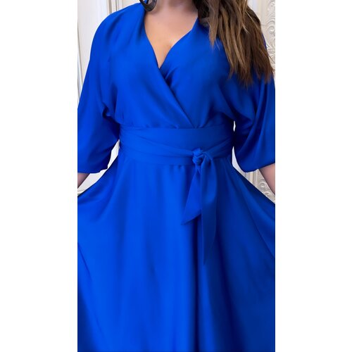 женское платье макси olga gridunova collection, голубое
