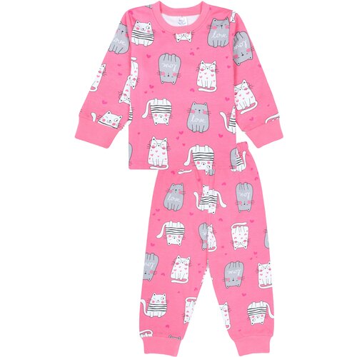 пижама bonito kids для девочки, розовая