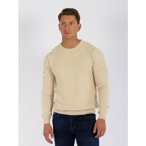 мужской свитер с круглым вырезом dairos, бежевый