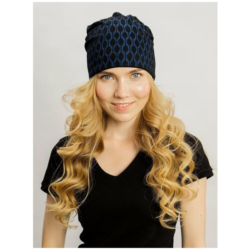 женская шапка-бини anru, синяя