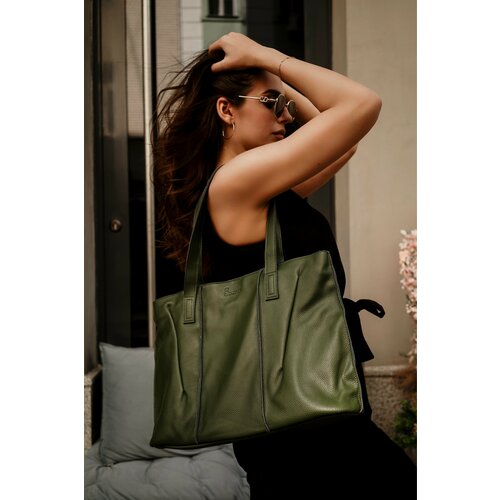 женская сумка-шоперы sinotti, зеленая