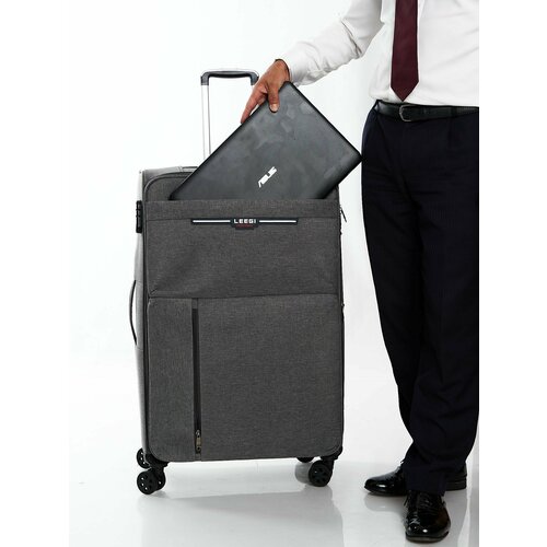 чемодан leegi, серый