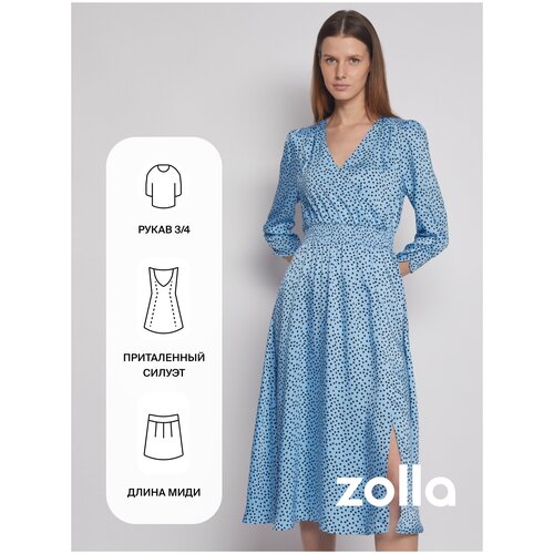 женское платье макси zolla, голубое