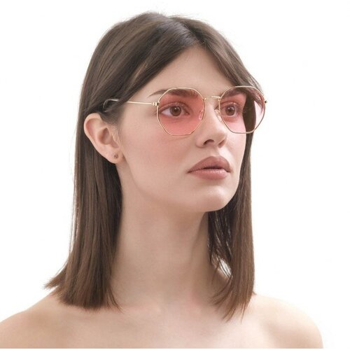 женские круглые солнцезащитные очки one sun, розовые