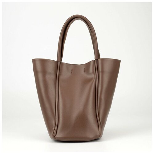 женская кожаные сумка noname, коричневая