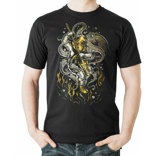мужская футболка steam print, золотая