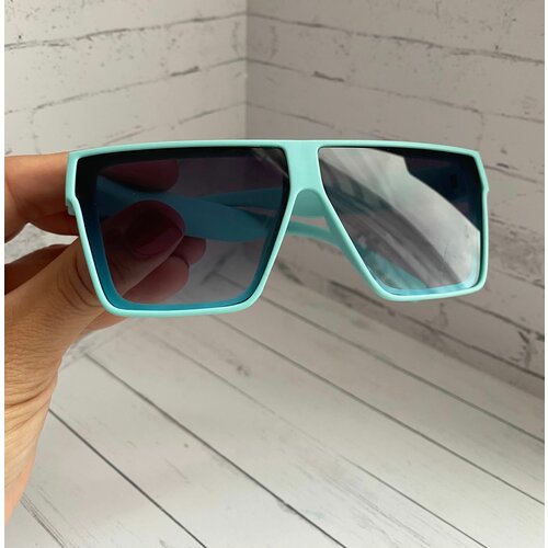 квадратные солнцезащитные очки gi mai, голубые