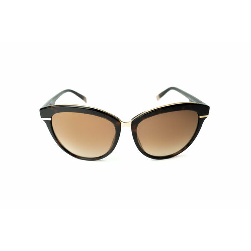 женские солнцезащитные очки кошачьи глаза furla, коричневые