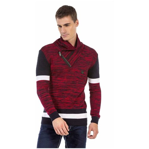 мужской свитер удлиненные cipo & baxx, красный