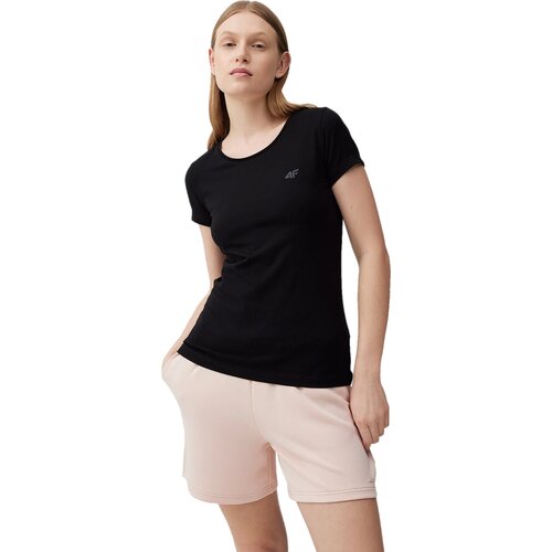 женская футболка с круглым вырезом 4f, черная
