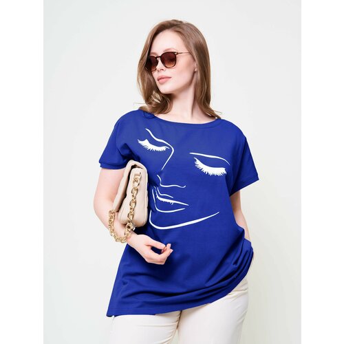 женская футболка с принтом eliodoro, синяя