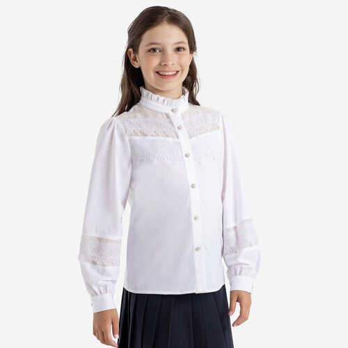прозрачные блузка kapika для девочки, белая