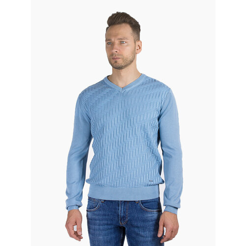 мужской свитер с v-образным вырезом dairos, голубой