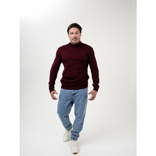 мужской свитер удлиненные mostom, бордовый