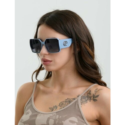 женские квадратные солнцезащитные очки eternal, голубые