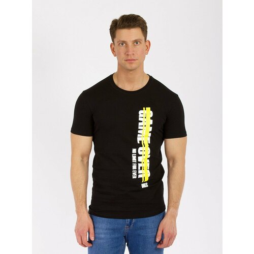 мужская футболка с рисунком dairos, черная